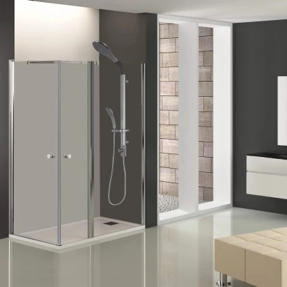 Flügeltür Sanoflex 6 Mm Chrom 150 Cm X 195 Cm 3 Flügeltür Sanoflex 6 Mm Chrom 150 Cm X 195 Cm – Bild 3