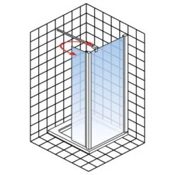 Schulte Walk-In Dusche Toura 80 X 200 Cm Mit Beweglichem Element 40 Cm -Grohe Geschäft 060991060762 2053 060762 5