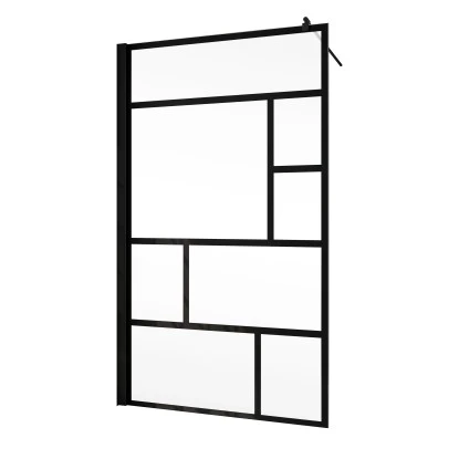 Schulte Alexa Style 2.0 Duschwand Walk In BlackStyle Atelier 1 Dekor 100 X 200cm 2 Schulte Alexa Style 2.0 Duschwand Walk In BlackStyle Atelier 1 Dekor 100 X 200cm – Bild 2