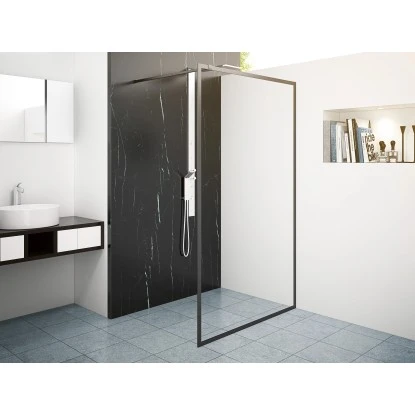 Baliv Duschabtrennung Walk-In DUK-120.81 120 Cm X 195 Cm Schwarz 3 Baliv Duschabtrennung Walk-In DUK-120.81 120 Cm X 195 Cm Schwarz – Bild 3