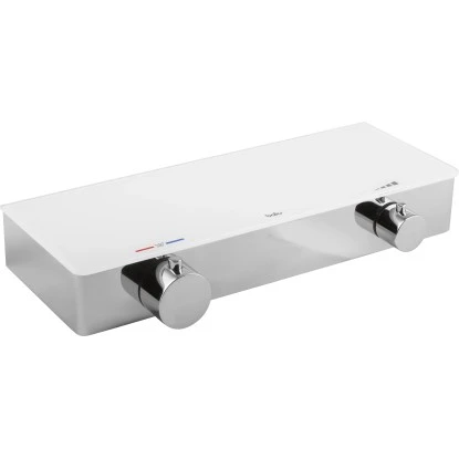 Baliv Thermostat-Duscharmatur DU-2070 Weiß Verchromt 1 Baliv Thermostat-Duscharmatur DU-2070 Weiß Verchromt