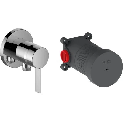 Keuco Einhebelmischer Brausearmatur IXMO Rund Verchromt 1 Keuco Einhebelmischer Brausearmatur IXMO Rund Verchromt