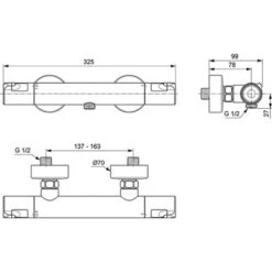 Ideal Standard Brausethermostat Ceratherm T50 Aufputz Chrom 13 Ideal Standard Brausethermostat Ceratherm T50 Aufputz Chrom -Grohe Geschäft 189350 3049 7