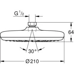 Grohe QuickFix Kopfbrause Vitalio Start 210 5 Grohe QuickFix Kopfbrause Vitalio Start 210 -Grohe Geschäft 210 kopfbrause mazeichnung