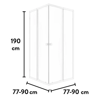 Baliv Duschkabine DUK-90.11E 77 Cm - 90 Cm Weiß 9 Baliv Duschkabine DUK-90.11E 77 Cm - 90 Cm Weiß – Bild 9