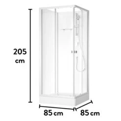 Baliv Komplettdusche DUK-85.110KE 85 Cm X 85 Cm Silber Matt 21 Baliv Komplettdusche DUK-85.110KE 85 Cm X 85 Cm Silber Matt -Grohe Geschäft 250312110935 VM01 190221 L