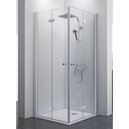 Breuer Eckeinstieg Drehfalttür Elana 8 Silber Matt Klarglas 90 X 90 Cm 1 Breuer Eckeinstieg Drehfalttür Elana 8 Silber Matt Klarglas 90 X 90 Cm