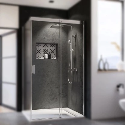 Breuer Schiebetür Rechts Für Seitenwand Panorama Chrom Klarglas 120 Cm 2 Breuer Schiebetür Rechts Für Seitenwand Panorama Chrom Klarglas 120 Cm – Bild 2