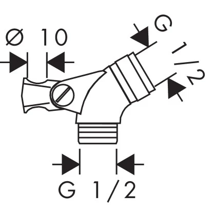 Hansgrohe Brausestangen Gelenkstück Für Unica Chrom 2 Hansgrohe Brausestangen Gelenkstück Für Unica Chrom – Bild 2
