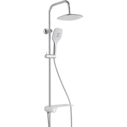 Schütte Überkopf-Brauseset Aquastar Umsteller Seitlich Chrom-Weiß 1 Schütte Überkopf-Brauseset Aquastar Umsteller Seitlich Chrom-Weiß