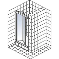 Schulte Falttür Kristall/Trend 90 Cm X 185 Cm Echtglas Klar Hell -Grohe Geschäft 32020 2053 4060991007019 5