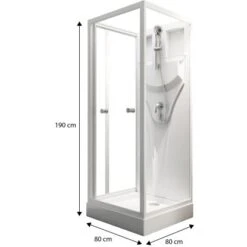 Schulte Komplettduschkabine Juist Mit Schiebetür Weiß 190x80x80 Cm 5 Schulte Komplettduschkabine Juist Mit Schiebetür Weiß 190x80x80 Cm -Grohe Geschäft 32020 2053 4060991009730 1 4