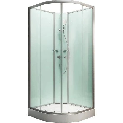 Schulte Komplettduschkabine Kreta II Alu-Natur Hellgrün 89x89x202 Cm 2 Schulte Komplettduschkabine Kreta II Alu-Natur Hellgrün 89x89x202 Cm – Bild 2