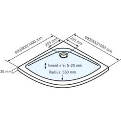Schulte Duschwanne Rund Extraflach Alpinweiß 80 X 80 Cm -Grohe Geschäft 32020 2053 4060991010668 5