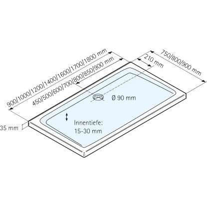 Schulte Duschwanne Rechteck Extra-flach Alpinweiß 80 Cm X 90 Cm 2 Schulte Duschwanne Rechteck Extra-flach Alpinweiß 80 Cm X 90 Cm – Bild 2