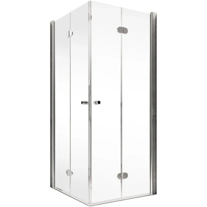 Schulte Eckeinstieg Mit Drehfalttür Garant Echtglas Chrom-Optik 90 Cm X 90 Cm 2 Schulte Eckeinstieg Mit Drehfalttür Garant Echtglas Chrom-Optik 90 Cm X 90 Cm – Bild 2