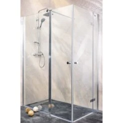 Sanotechnik Duschwand Grande Inkl. Drehtür 117x195 Cm Klarglas 15 Sanotechnik Duschwand Grande Inkl. Drehtür 117x195 Cm Klarglas -Grohe Geschäft 339 4633 BeispielEcklsung3