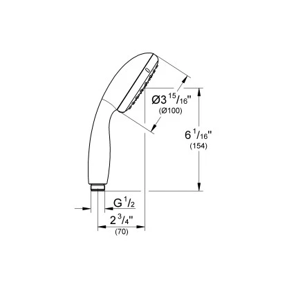 Grohe Handbrause Tempesta 100 2 Strahlarten 2 Grohe Handbrause Tempesta 100 2 Strahlarten – Bild 2