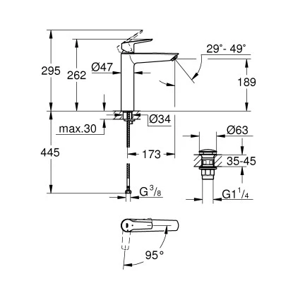 Grohe QuickFix Waschtischarmatur Start XL-Size Mit Energie-Spar-Funktion 3 Grohe QuickFix Waschtischarmatur Start XL-Size Mit Energie-Spar-Funktion – Bild 3