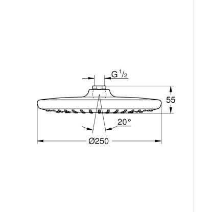 Grohe QuickFix Kopfbrause Vitalio Start Ø 25 Cm Chrom 3 Grohe QuickFix Kopfbrause Vitalio Start Ø 25 Cm Chrom – Bild 3