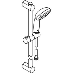 Grohe QuickFix Brausestangenset Vitalio Start 100 Schwarz 2 Strahlarten 13 Grohe QuickFix Brausestangenset Vitalio Start 100 Schwarz 2 Strahlarten -Grohe Geschäft 4005176782183 4520 AI 01