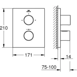 Grohe Thermostat Grotherm F Chrom Mit Integrierter 2-Wege-Umstellung 5 Grohe Thermostat Grotherm F Chrom Mit Integrierter 2-Wege-Umstellung -Grohe Geschäft 4005176898280 4520 3