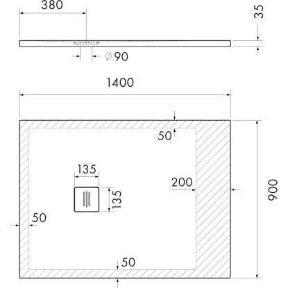 Ottofond Duschwanne Nevis 140 Cm X 90 Cm Weiß 2 Ottofond Duschwanne Nevis 140 Cm X 90 Cm Weiß – Bild 2