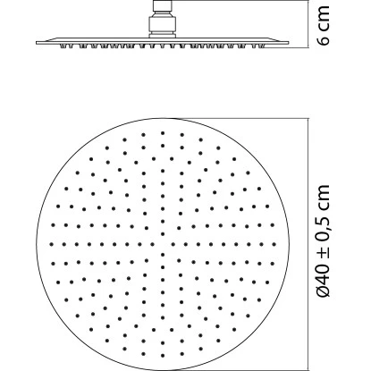 AquaSu Kopfbrause Santico Ø 40 Cm Chrom-Grau 3 AquaSu Kopfbrause Santico Ø 40 Cm Chrom-Grau – Bild 3