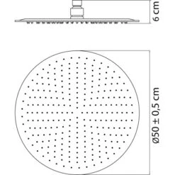AquaSu Kopfbrause Santico Rund Edelstahl Ø 50 Cm -Grohe Geschäft 4006596722759 2177 3