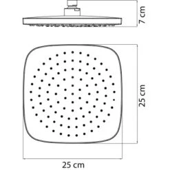 AquaSu Kopfbrause Olivia Eckig 25 X 25 Cm Chrom 5 AquaSu Kopfbrause Olivia Eckig 25 X 25 Cm Chrom -Grohe Geschäft 4006596722773 722773 47