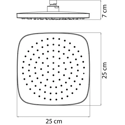 AquaSu Kopfbrause Olivia Eckig 25 X 25 Cm Chrom 3 AquaSu Kopfbrause Olivia Eckig 25 X 25 Cm Chrom – Bild 3