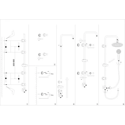 AquaSu Duschsystem Sato Mit 3 Strahlarten Rund Chrom-grau 3 AquaSu Duschsystem Sato Mit 3 Strahlarten Rund Chrom-grau – Bild 3