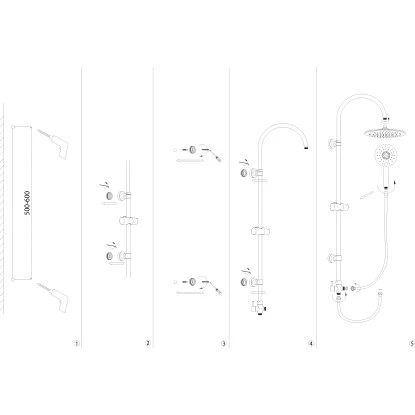 AquaSu Duschsystem Pitus Mit 4 Strahlarten Rund Chrom 3 AquaSu Duschsystem Pitus Mit 4 Strahlarten Rund Chrom – Bild 3