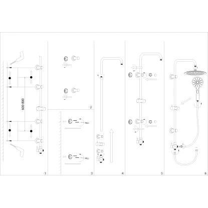 AquaSu Duschsystem Acana Mit 3 Strahlarten Rund Schwarz 3 AquaSu Duschsystem Acana Mit 3 Strahlarten Rund Schwarz – Bild 3