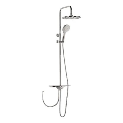 AquaSu Duschsystem Tima Mit 4 Strahlarten Rund Chrom 1 AquaSu Duschsystem Tima Mit 4 Strahlarten Rund Chrom