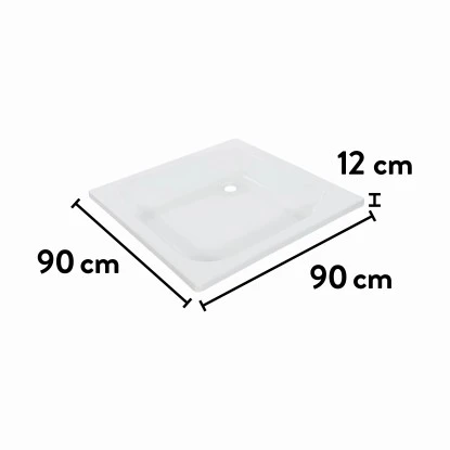 Baliv Duschwanne DW-90.60 E Quadratisch 90 Cm X 90 Cm 4 Baliv Duschwanne DW-90.60 E Quadratisch 90 Cm X 90 Cm – Bild 4