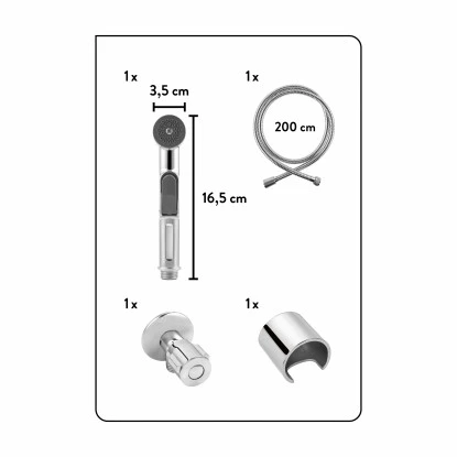 Baliv Bidet-Handbrauseset HBR-30.290 Verchromt 2 Baliv Bidet-Handbrauseset HBR-30.290 Verchromt – Bild 2