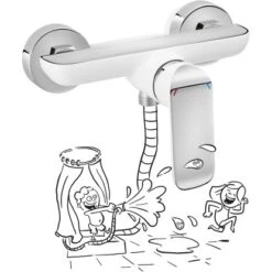Baliv Duscharmatur DU-5070 Weiß-Chrom -Grohe Geschäft 4007874111760 S03 130918