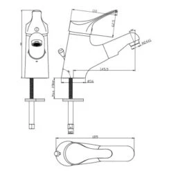 Waschbeckenarmatur Mit Haarbrause Attica 9 Waschbeckenarmatur Mit Haarbrause Attica -Grohe Geschäft 4008431221502 Zeichnung