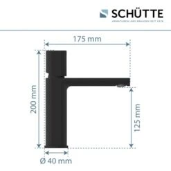 Schütte Waschtischarmatur New York Schwarz Matt 15 Schütte Waschtischarmatur New York Schwarz Matt -Grohe Geschäft 4008431336169 2759 12