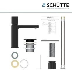Schütte Waschtischarmatur New York Schwarz Matt 16 Schütte Waschtischarmatur New York Schwarz Matt -Grohe Geschäft 4008431336169 2759 13