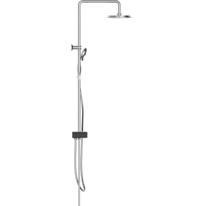 Schütte Überkopf-Brauseset Aquastar Umsteller Mittig Chrom-Anthrazit 2 Schütte Überkopf-Brauseset Aquastar Umsteller Mittig Chrom-Anthrazit – Bild 2