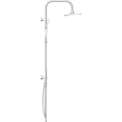 Schütte Duschsystem Mallorca Mit Kopfbrause Und Handbrause Ohne Armatur Chrom 2 Schütte Duschsystem Mallorca Mit Kopfbrause Und Handbrause Ohne Armatur Chrom – Bild 2