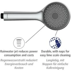 Wenko Duschkopf Watersaving Kunststoff (ABS) 9.5 X 9.5 Cm Chrom 5 Wenko Duschkopf Watersaving Kunststoff (ABS) 9.5 X 9.5 Cm Chrom -Grohe Geschäft 4008838277690 1068 AI 01