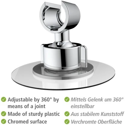Wenko Duschkopfhalter 360° Befestigen Ohne Bohren Ø 8 X 7,5 Cm Chrom 3 Wenko Duschkopfhalter 360° Befestigen Ohne Bohren Ø 8 X 7,5 Cm Chrom – Bild 3
