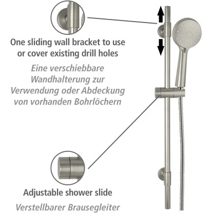 Wenko Brauseset Young 66 Cm Edelstahl 8 Wenko Brauseset Young 66 Cm Edelstahl – Bild 8