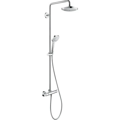 Hansgrohe Duschsystem Croma Select E 180 Mm Mit Thermostat Weiß-Chrom 1 Hansgrohe Duschsystem Croma Select E 180 Mm Mit Thermostat Weiß-Chrom