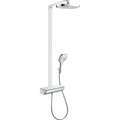 Hansgrohe Raindance Select E 300 2jet Showerpipe EcoSmart Mit Thermostat Chrom 1 Hansgrohe Raindance Select E 300 2jet Showerpipe EcoSmart Mit Thermostat Chrom