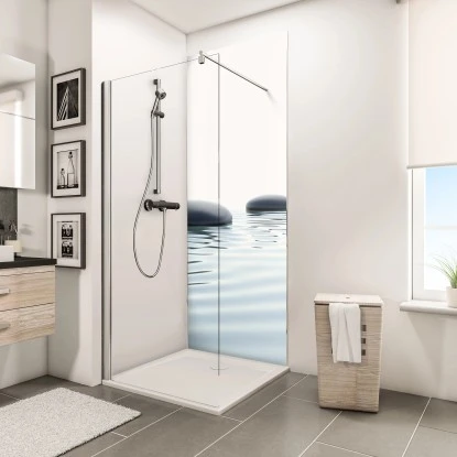 Schulte DecoDesign Duschrückwand "Zen Steine & Wasser" 210 X 90 Cm 1 Schulte DecoDesign Duschrückwand "Zen Steine & Wasser" 210 X 90 Cm