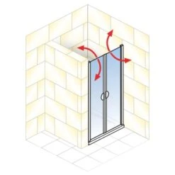 Schulte Sunny Pendeltür In Nische, BxH: 75 X 180 Cm Weiß 9 Schulte Sunny Pendeltür In Nische, BxH: 75 X 180 Cm Weiß -Grohe Geschäft 4060991013119 5